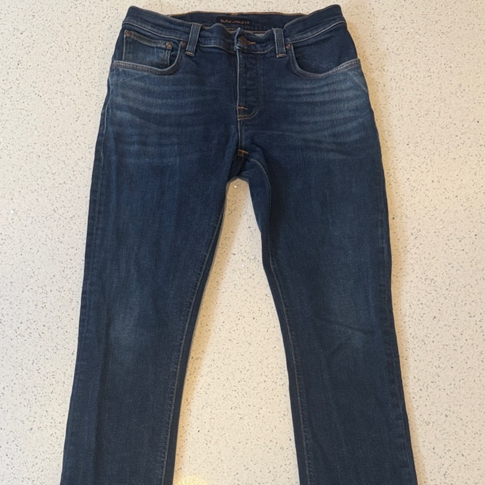 Nudie Jeans Dark Blue Slim Fit Denim